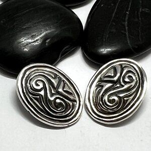 Vintage ZINA earrings 925 Sterling silver Mexico clip on